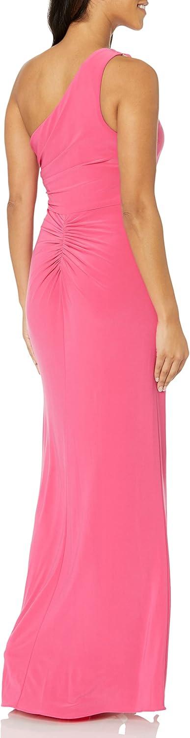 imageAdrianna Papell Womens One Shoulder Jersey GownPink Lotus