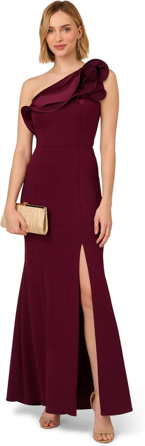 imageAdrianna Papell Womens One Shoulder Mermaid GownCabernet