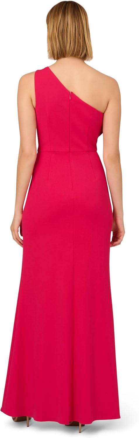 imageAdrianna Papell Womens One Shoulder Mermaid GownPink Cherry
