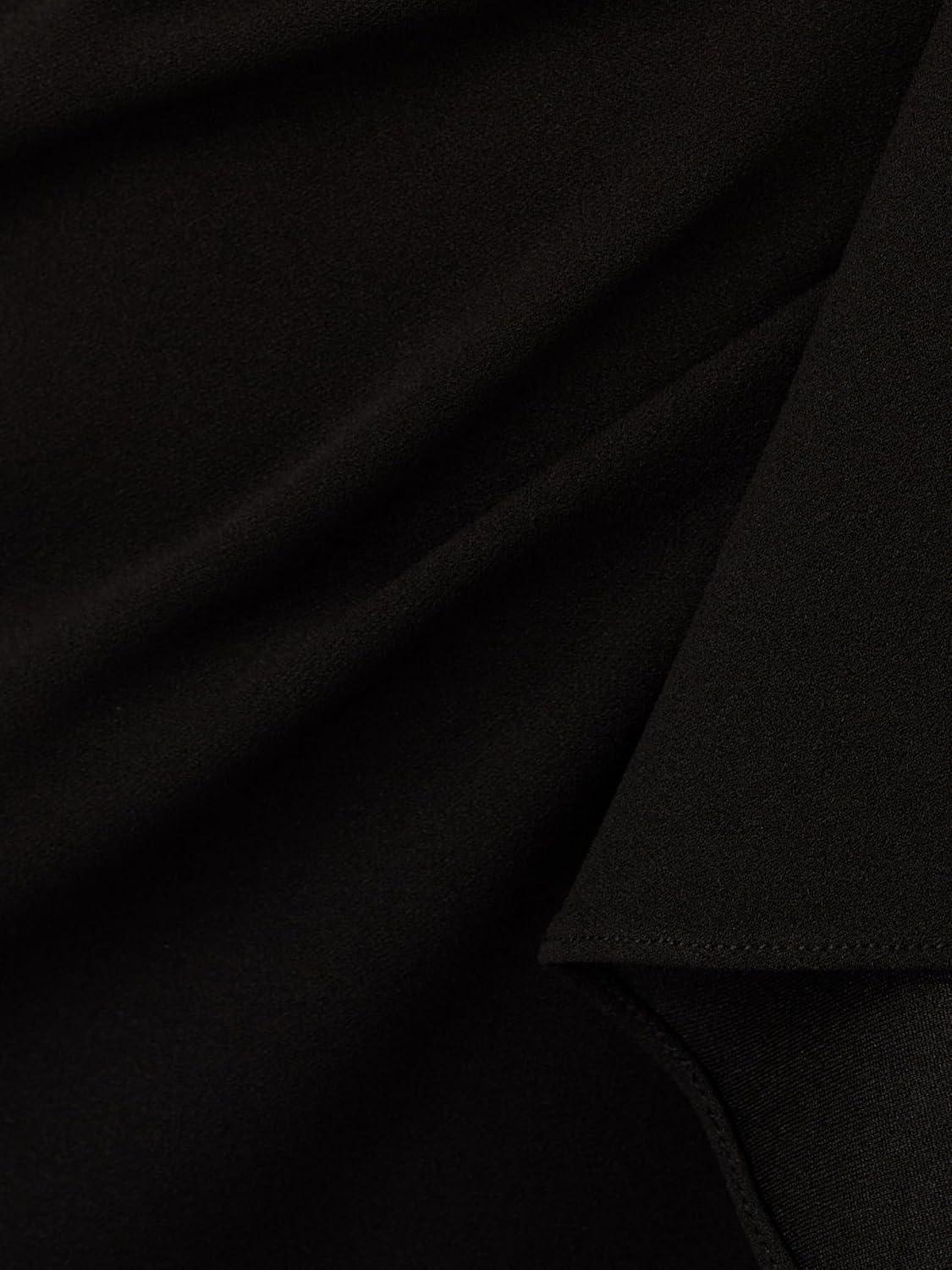 imageAdrianna Papell Womens Ruffle Crepe Halter GownBlack