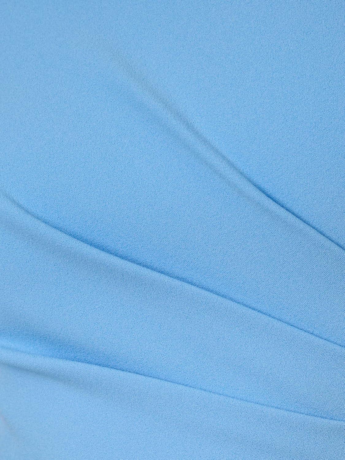 imageAdrianna Papell Womens Ruffle Crepe Halter GownBluebell