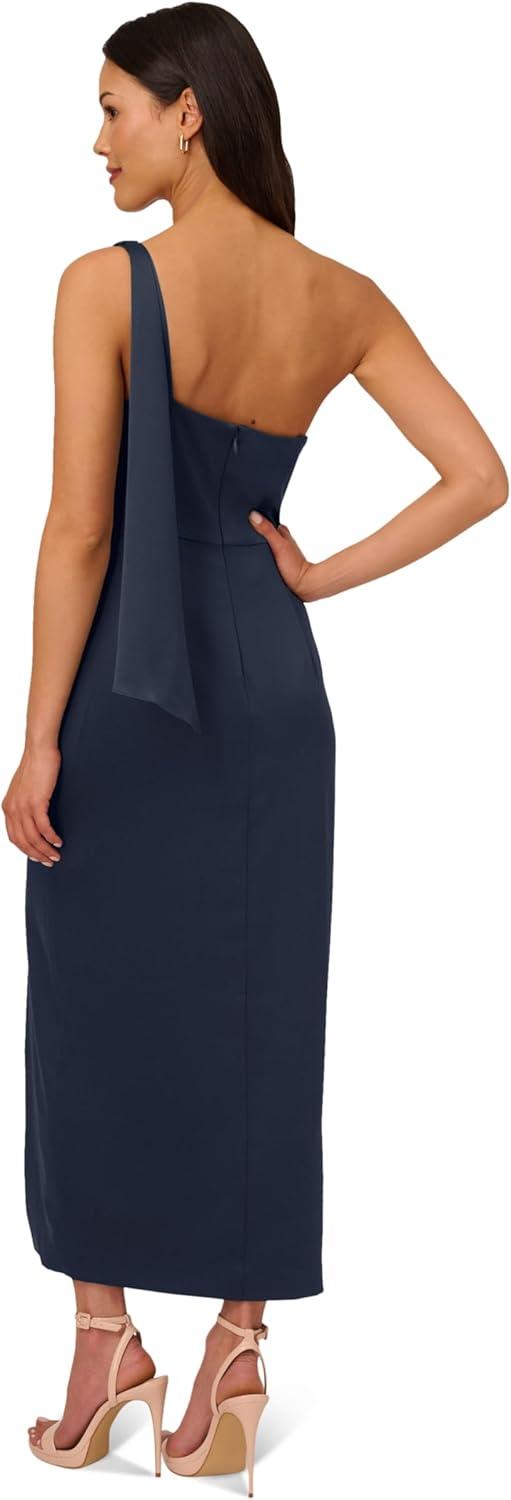 imageAdrianna Papell Womens Satin Crepe DressDark Navy