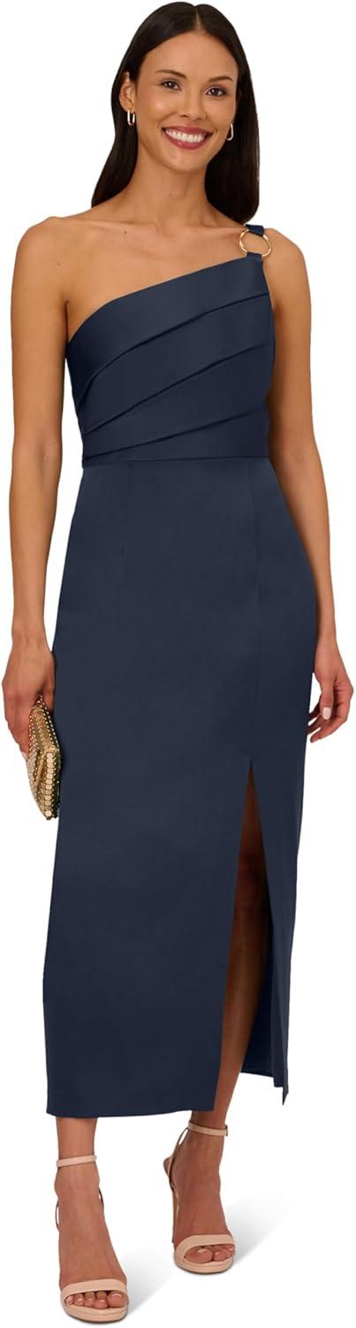 imageAdrianna Papell Womens Satin Crepe DressDark Navy