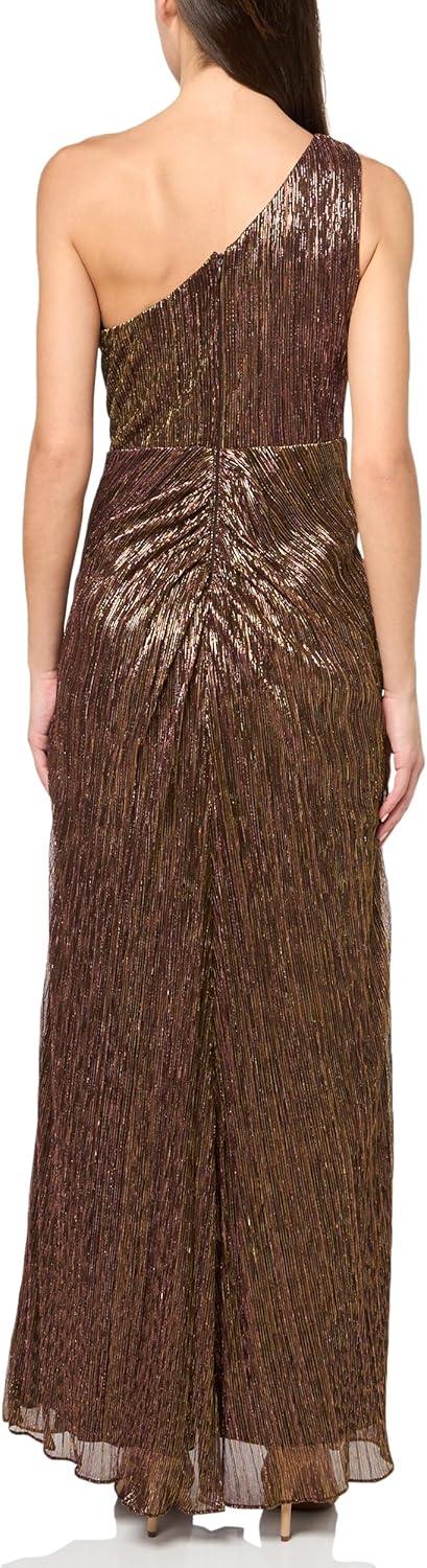 imageAdrianna Papell Womens Stardust Pleated Draped GownCopper