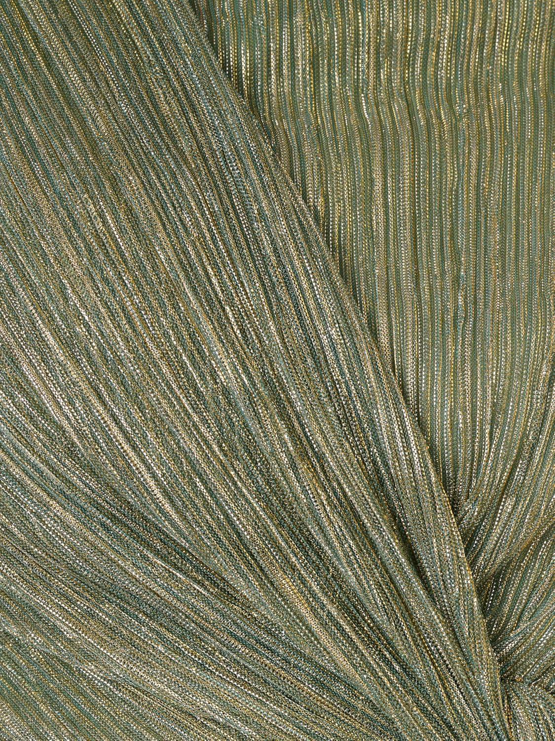 imageAdrianna Papell Womens Stardust Pleated Draped GownGreen Slate