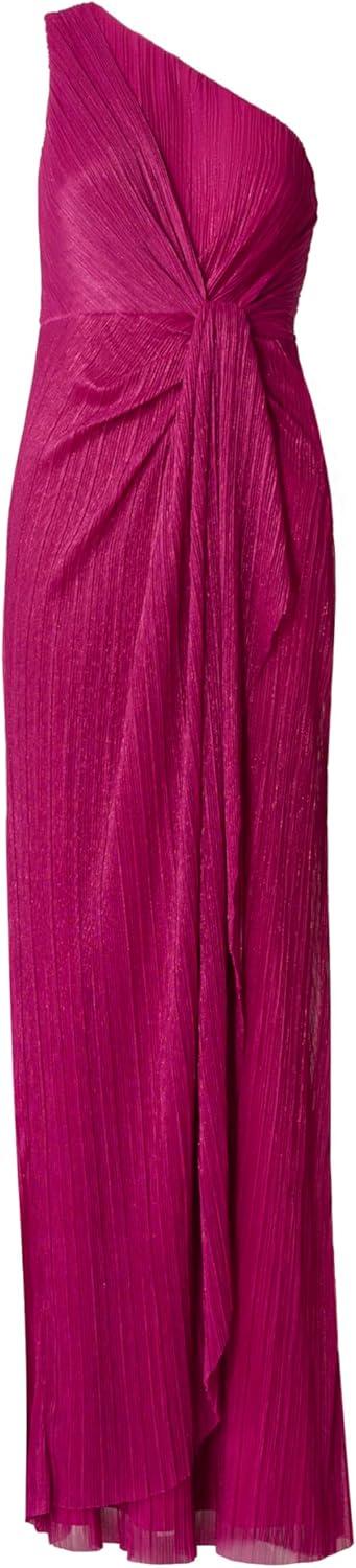 imageAdrianna Papell Womens Stardust Pleated Draped GownMagenta