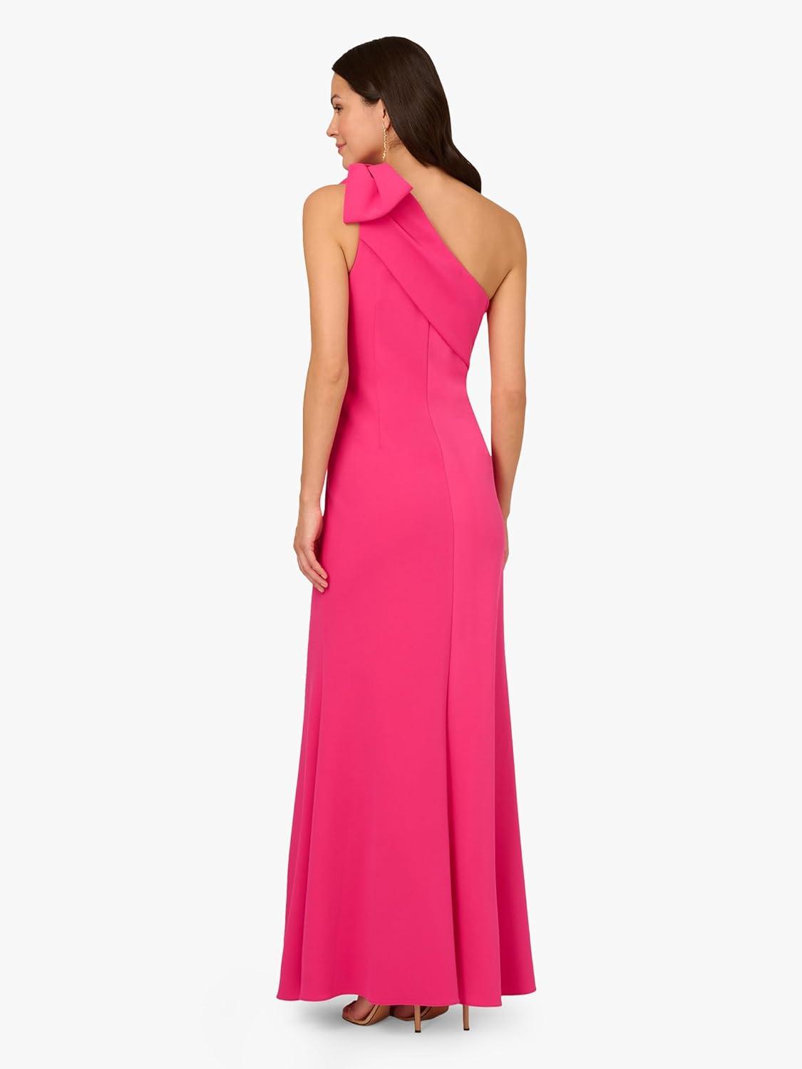 imageAdrianna Papell Womens Stretch Crepe Long DressHot Pink