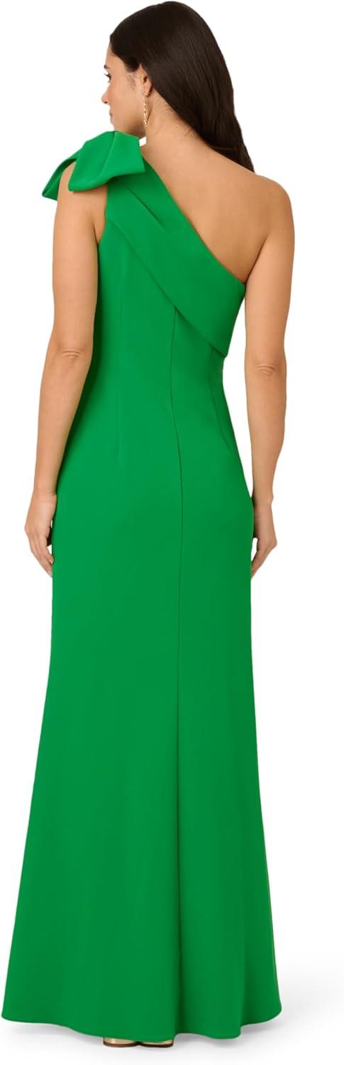 imageAdrianna Papell Womens Stretch Crepe Long DressPalm Leaf