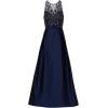 imageAdrianna Papell Womens Bead Combo Taffeta Long DressLight Navy