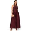 imageAdrianna Papell Womens Bead Combo Taffeta Long DressPlum Wine