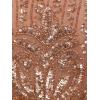 imageAdrianna Papell Womens Beaded Blouson Long Dress Rose Gold 8