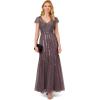 imageAdrianna Papell Womens Beaded Long DressMoonscape