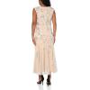 imageAdrianna Papell Womens Beaded Mesh Ankle DressSpecial Occasion DressSilverNude