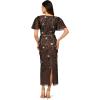 imageAdrianna Papell Womens Beaded Mesh Column DressBlackRosegold
