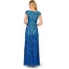 imageAdrianna Papell Womens Cap Sleeve Beaded DressBlue Horizon