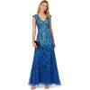 imageAdrianna Papell Womens Cap Sleeve Beaded DressBlue Horizon