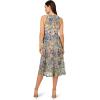 imageAdrianna Papell Womens Embroidered Fit and FlareBlue Multi