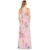 imageAdrianna Papell Womens Floral Printed Chiffon GownBlush Multi