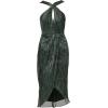 imageAdrianna Papell Womens Halter Crinkle Metallic DressGreen Pine
