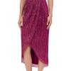 imageAdrianna Papell Womens Halter Crinkle Metallic DressMagenta