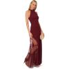 imageAdrianna Papell Womens Knit Crepe Halter GownBlackened Red