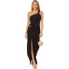imageAdrianna Papell Womens Knit Crepe One Shoulder GownBlack