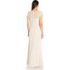 imageAdrianna Papell Womens Long Beaded DressIvory