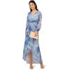 imageAdrianna Papell Womens Long Printed GownBlue Multi