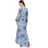 imageAdrianna Papell Womens Long Printed GownBlue Multi