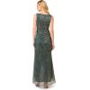 imageAdrianna Papell Womens Metallic Mesh Cascade GownSpecial Occasion DressEvergreen