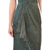 imageAdrianna Papell Womens Metallic Mesh Cascade GownSpecial Occasion DressEvergreen