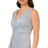 imageAdrianna Papell Womens Metallic Mesh Cascade GownSpecial Occasion DressSky Blue