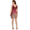 imageAdrianna Papell Womens Ombre Sequin Sheath DressCassis