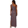imageAdrianna Papell Womens One Shoulder Bead Long DressMoonscape