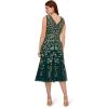 imageAdrianna Papell Womens Ruffle Bead DressGem Green