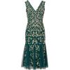 imageAdrianna Papell Womens Ruffle Bead DressGem Green