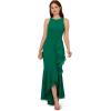 imageAdrianna Papell Womens Ruffle Crepe Halter GownRadiant Emerald
