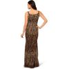 imageAdrianna Papell Womens Sleeveless Bead Long DressChocolate