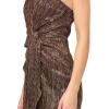 imageAdrianna Papell Womens Stardust Pleated Draped GownCopper
