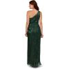 imageAdrianna Papell Womens Stardust Pleated Draped GownGreen Pine