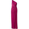 imageAdrianna Papell Womens Stardust Pleated Draped GownMagenta