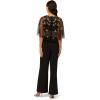 imageAdrianna Papell womens Beaded Crepe JumpsuitBlackRosegold