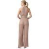 imageAdrianna Papell womens Metallic Crinkle JumpsuitTaupePink