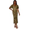 imageAdrianna Papell Womens Beaded Flutter Sleeve DressOlive