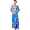 imageAdrianna Papell Womens Floral Printed Chiffon GownOcean Dream