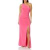 imageAdrianna Papell Womens One Shoulder Jersey GownPink Lotus