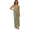 imageAdrianna Papell Womens Stardust Pleated Draped GownGreen Slate