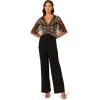 imageAdrianna Papell womens Beaded Crepe JumpsuitBlackRosegold