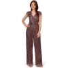 imageAdrianna Papell womens Metallic Crinkle JumpsuitPlum