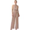 imageAdrianna Papell womens Metallic Crinkle JumpsuitTaupePink